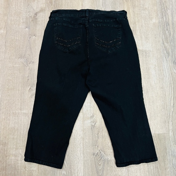 NYDJ not your daugthers Jeans 18W Black lift tuck studded Cowgirl Western Goth - Picture 3 of 14